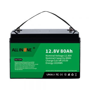 Najpopularniejsza wymiana kwasu ołowiowego Solar RV Marine LiFePO4 12V 80Ah Bateria litowa